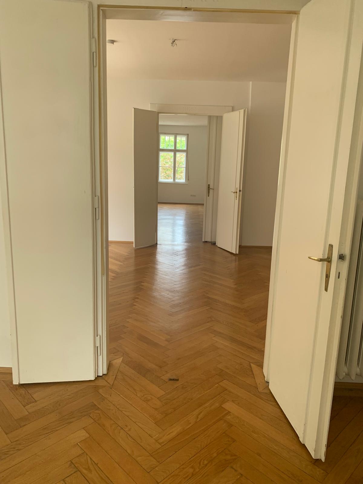 Dega residential cleaning — Hallway · Herringbone floor