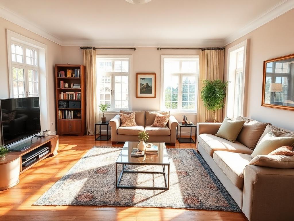 Living room deep cleaning before and after — Dega Munich — Nachher